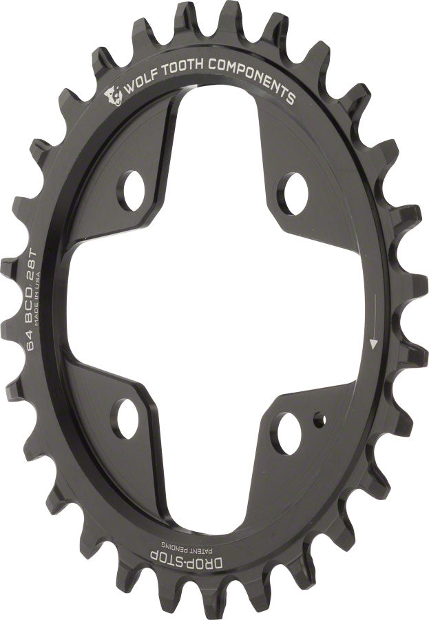 Wolf Tooth - Drop-Stop Chainring: 28T x 64 BCD – Outdoor