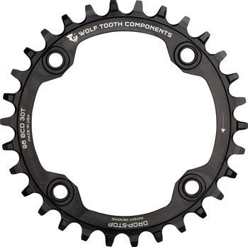 Wolf Tooth - 96 Symmetrical BCD Chainring - 34t 96 BCD - Black