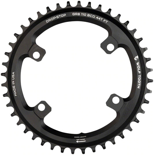 Wolf Tooth - Shimano 110 Asymmetric BCD Chainring - 4-Bolt For Shimano GRX Cranks