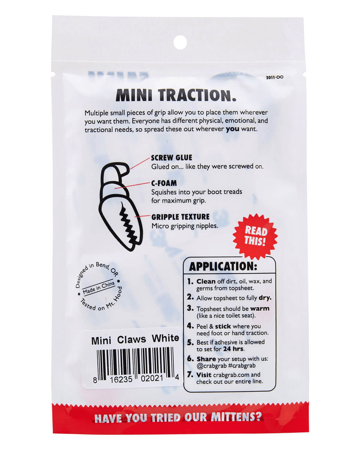 Crab Grab - Mini Claws Traction Pad - Red