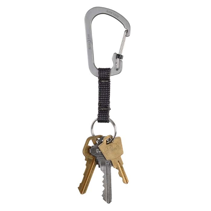 NITE IZE - SLIDELOCK KEY RING STAINLESS STEEL - Black
