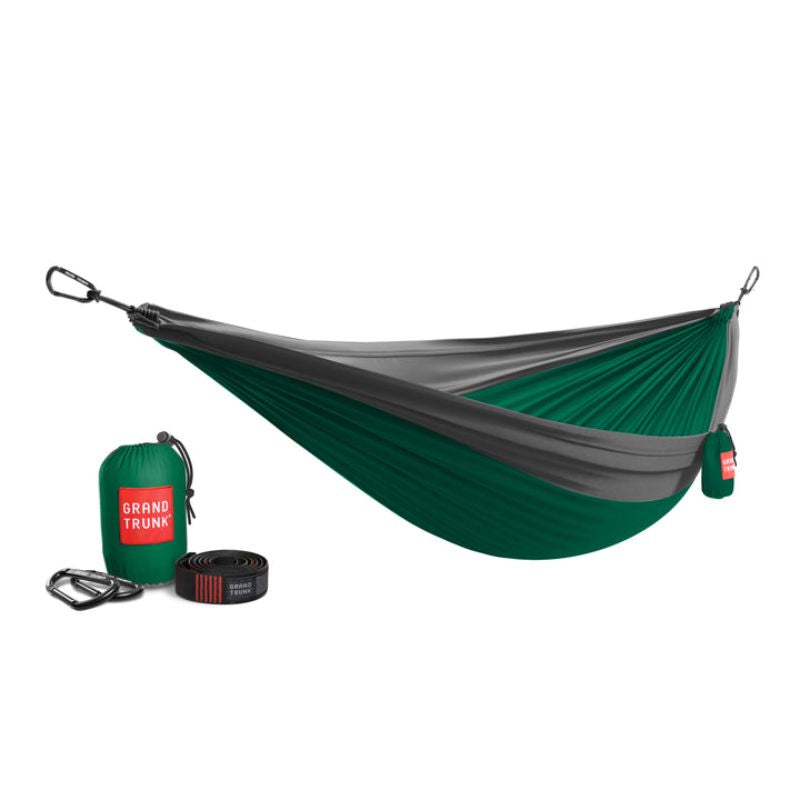 Grand Trunk - Double Deluxe Parachute Nylon Hammock w/Straps - Blue Orange