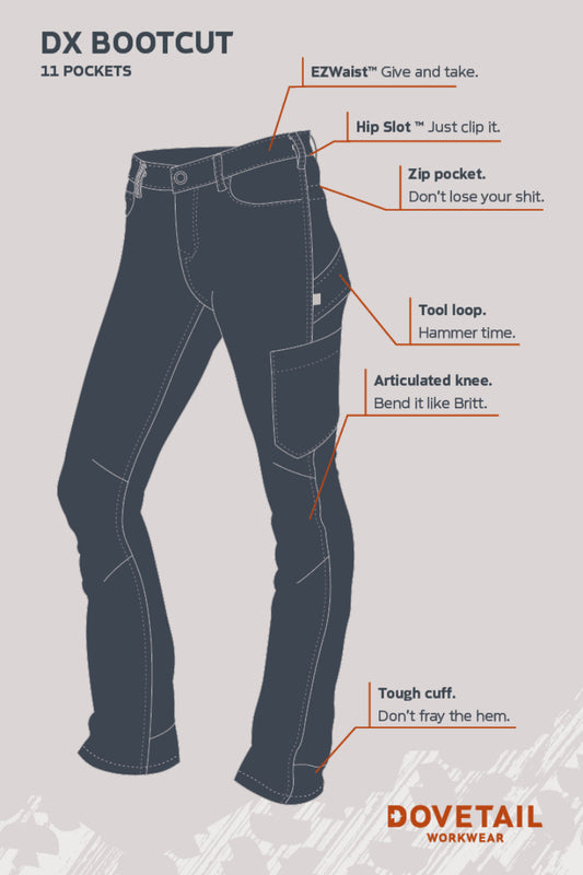 Dovetail - DX Bootcut Pants - Women's - Dark Kodiak Canvas
