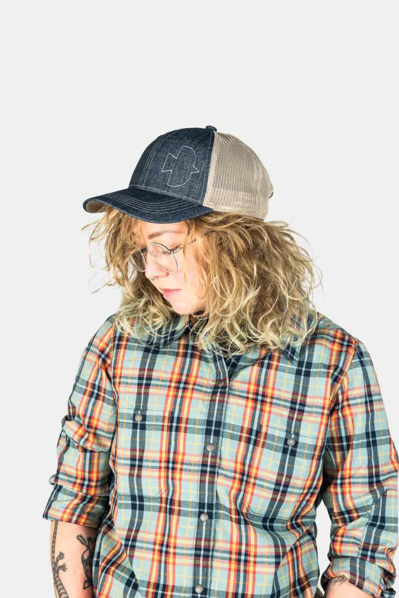 Dovetail - Dovetail Embroidered Shop Cap - Women's - Indigo Blue
