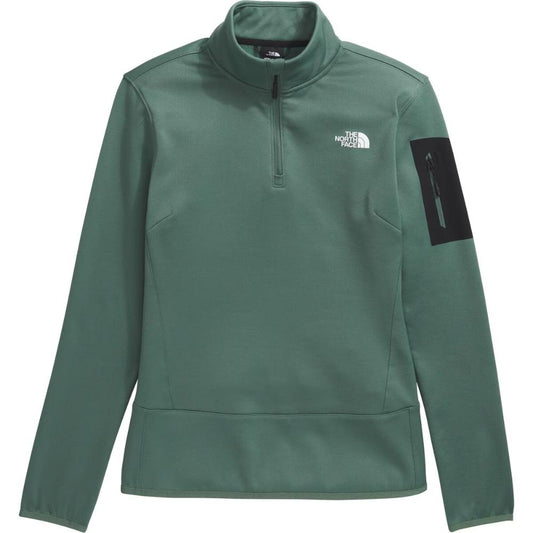 The North Face - Mistyescape 1/4 Zip Fleece - Women's - Duckgrn/TNFblck
