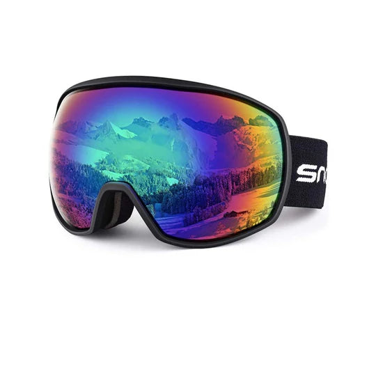 Snowledge - Backflip Ski Goggle - Matte Black; Fake Green