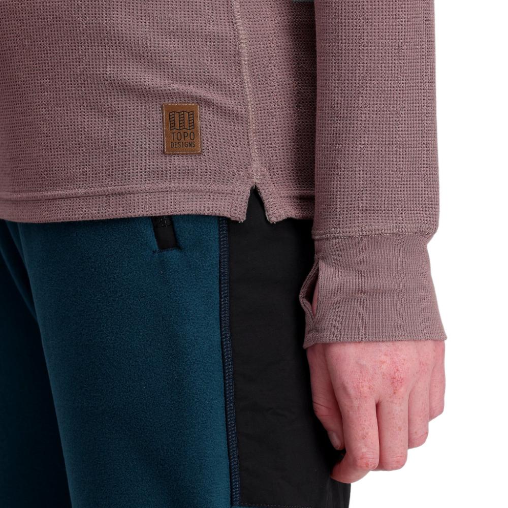 Topo Designs - Global Waffle Crew - Women's - Peppercorn