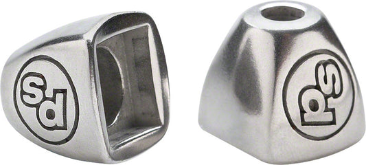 Problem Solvers - Downtube Shifter Boss Covers - Silver