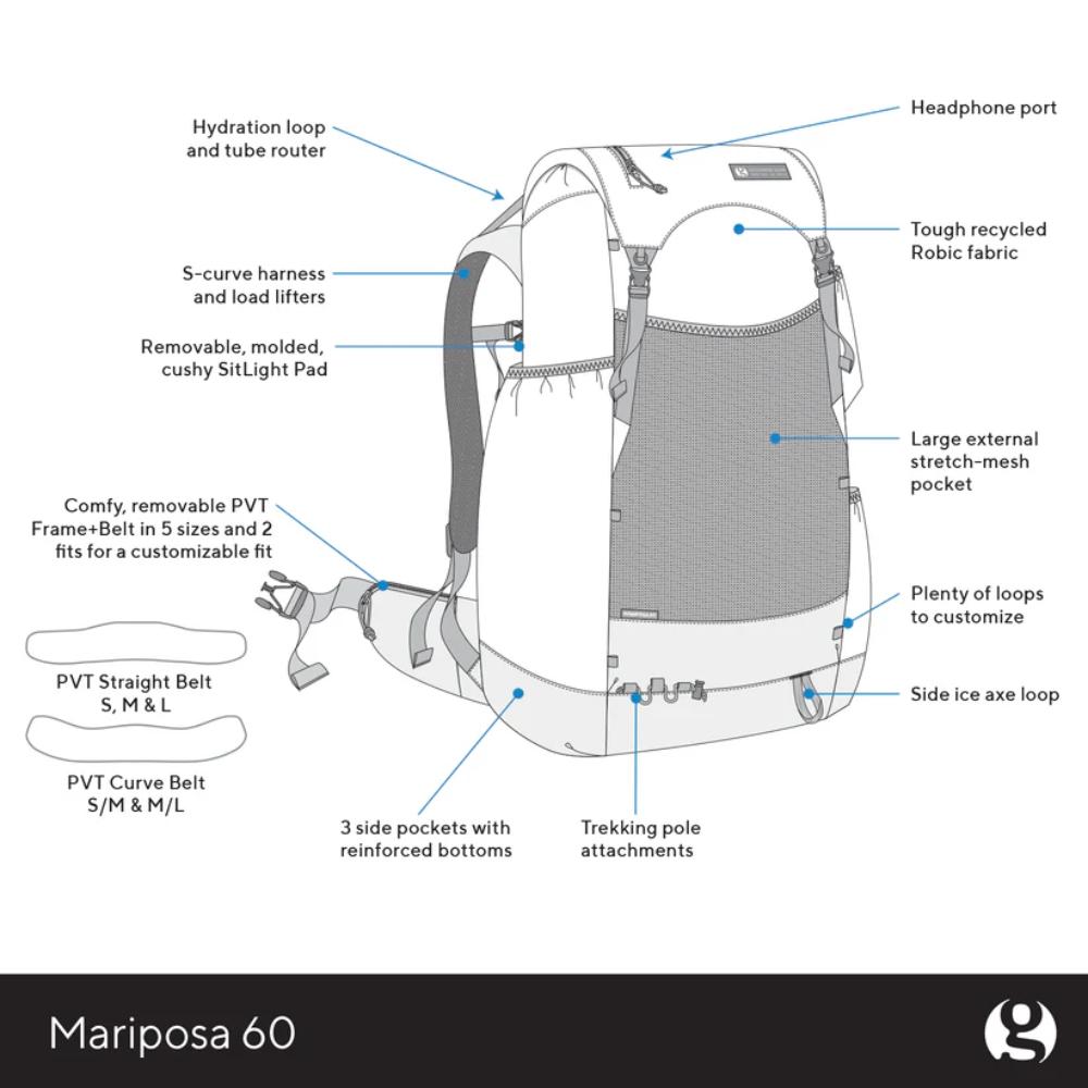 Gossamer Gear - Mariposa 60 Backpack
