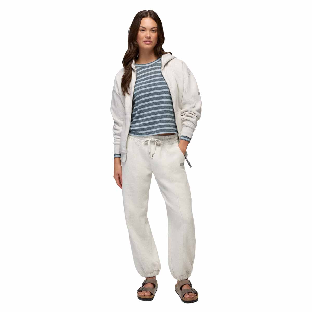 Prana - Cozy Up Long Sleeve Crew - Glacier Skies Stripe