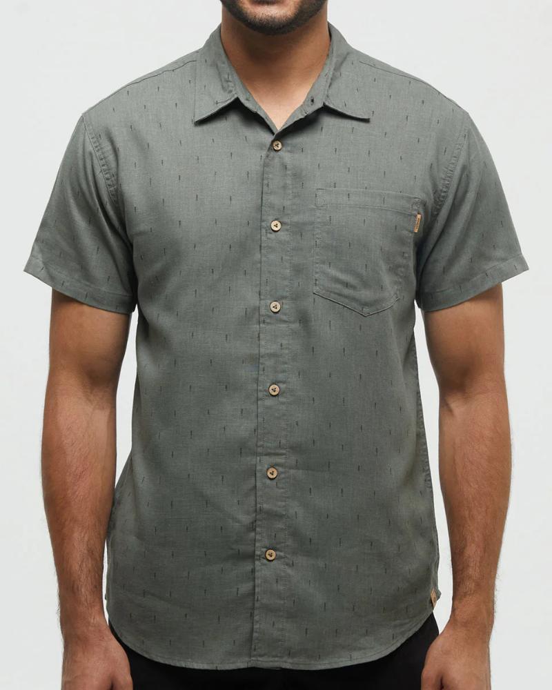 Tentree - Mancos Shirt - Men's - Agave Green/Small Tree/Deep Olive