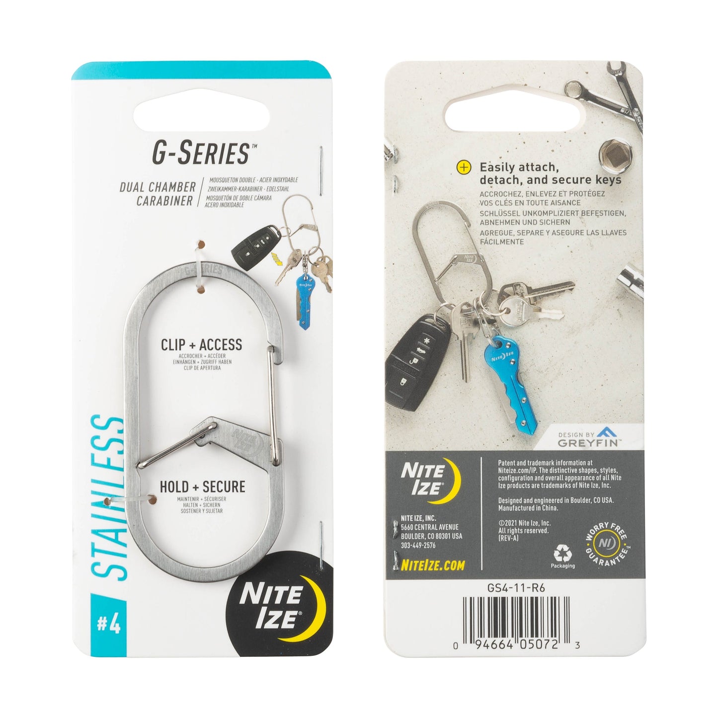 Nite Ize - G-Series Dual Chamber Carabiner - Stainless