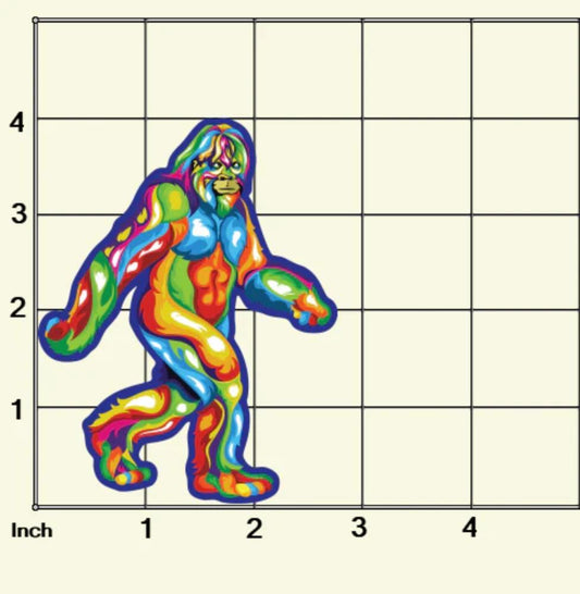 Heart Sticker - Colorful Bigfoot Stroll