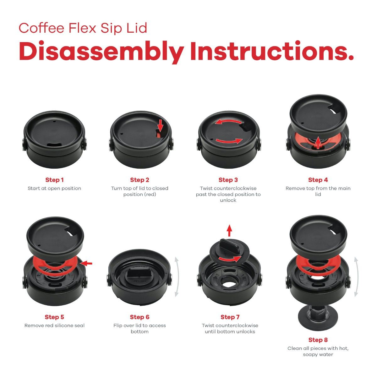 Hydro Flask - Wide Mouth Flex Sip Lid - Black