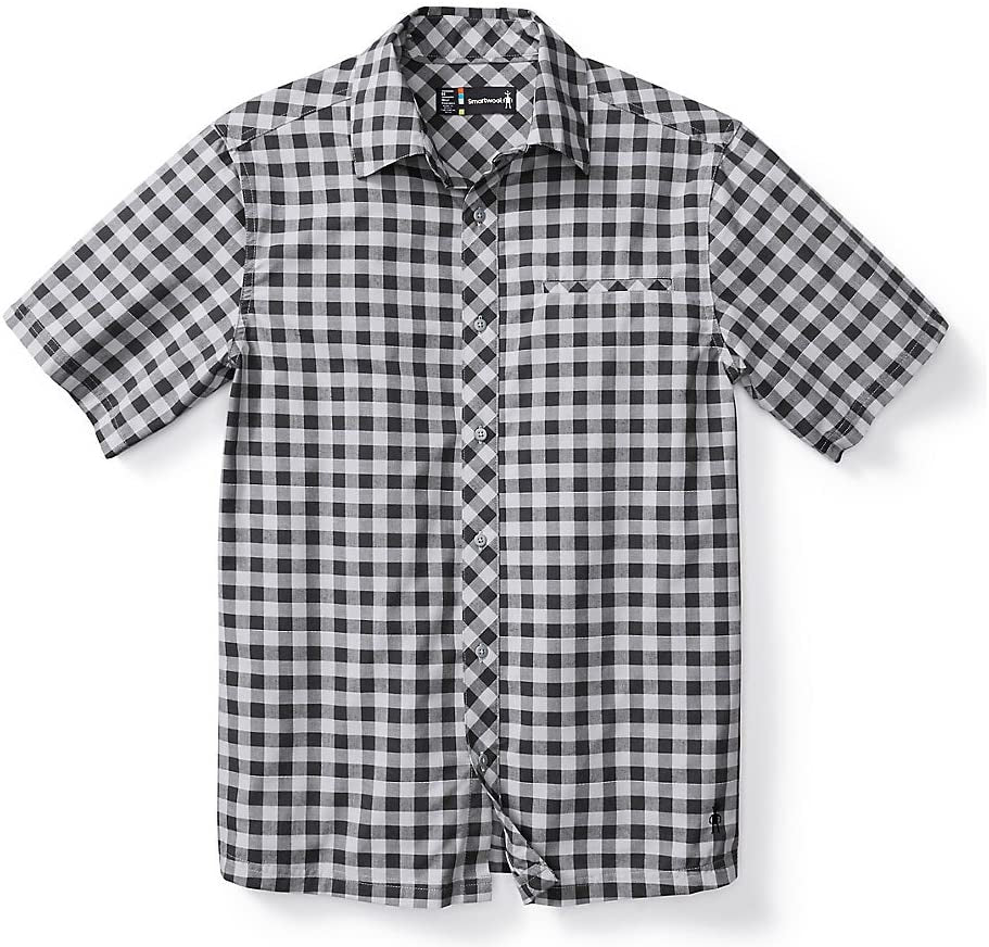 Smartwool - Men's Everyday Exploration Gingham Short Sleeve Shirt - Light Gray