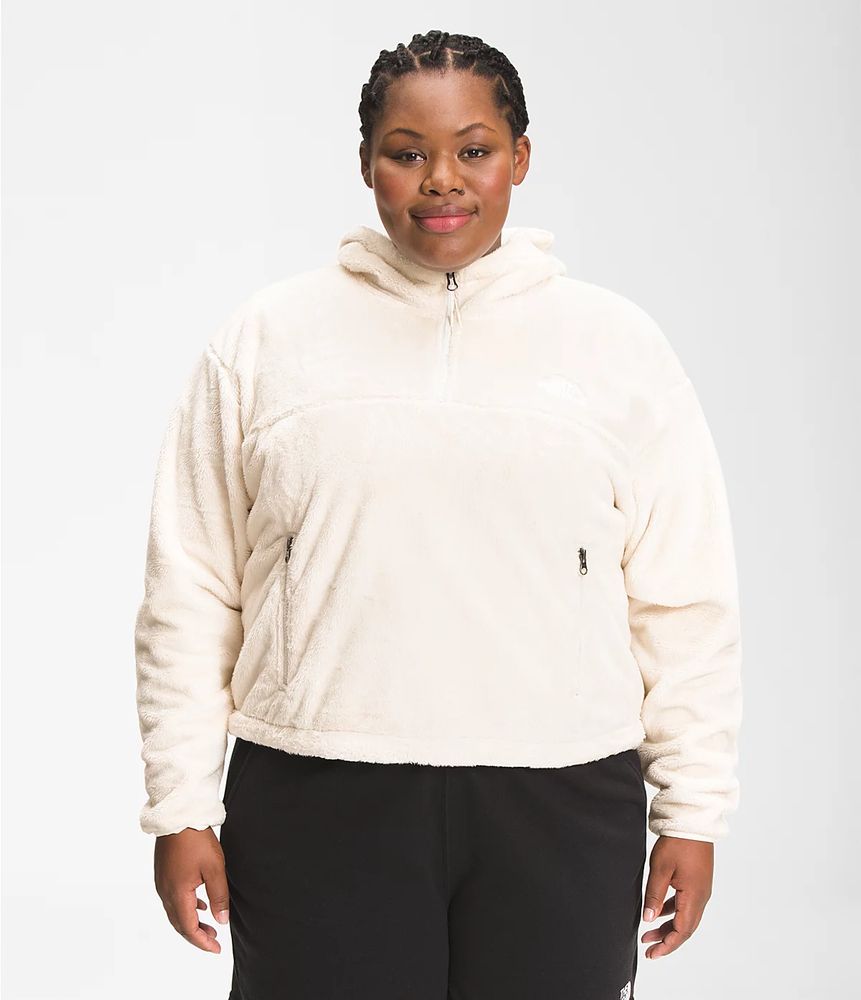 The North Face - Osito 1/4 Zip Hoodie - Women's Plus - Gardenia White