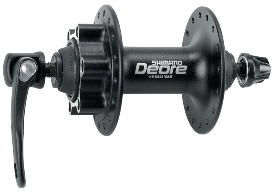 Shimano - Deore HB-M525A Front Hub - QR x 100mm, 6-Bolt, Black, 32h - Black