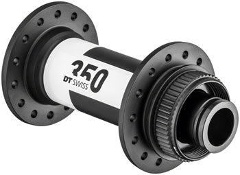 DT Swiss - 350 Front Hub - 15 x 110mm Center-Lock Black 32H - Black