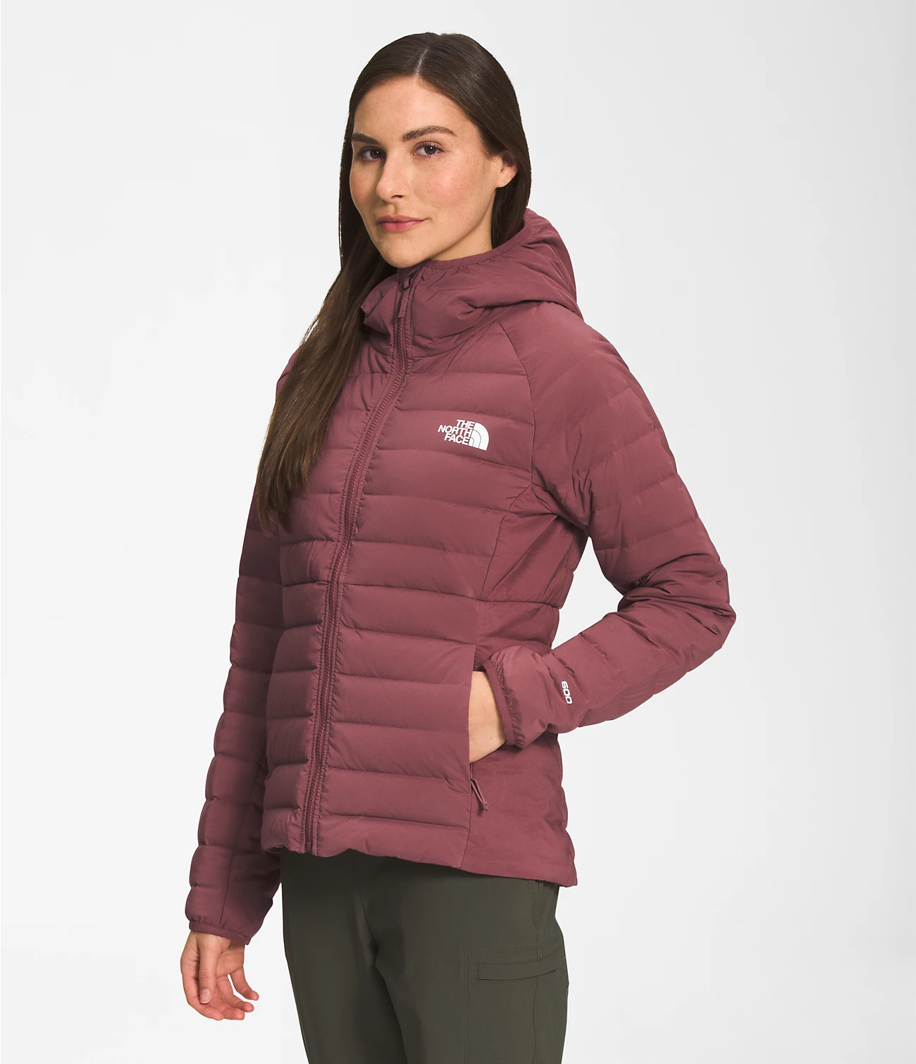The North Face - Belleview Stretch Down Hoodie - Women's - Wild Ginger