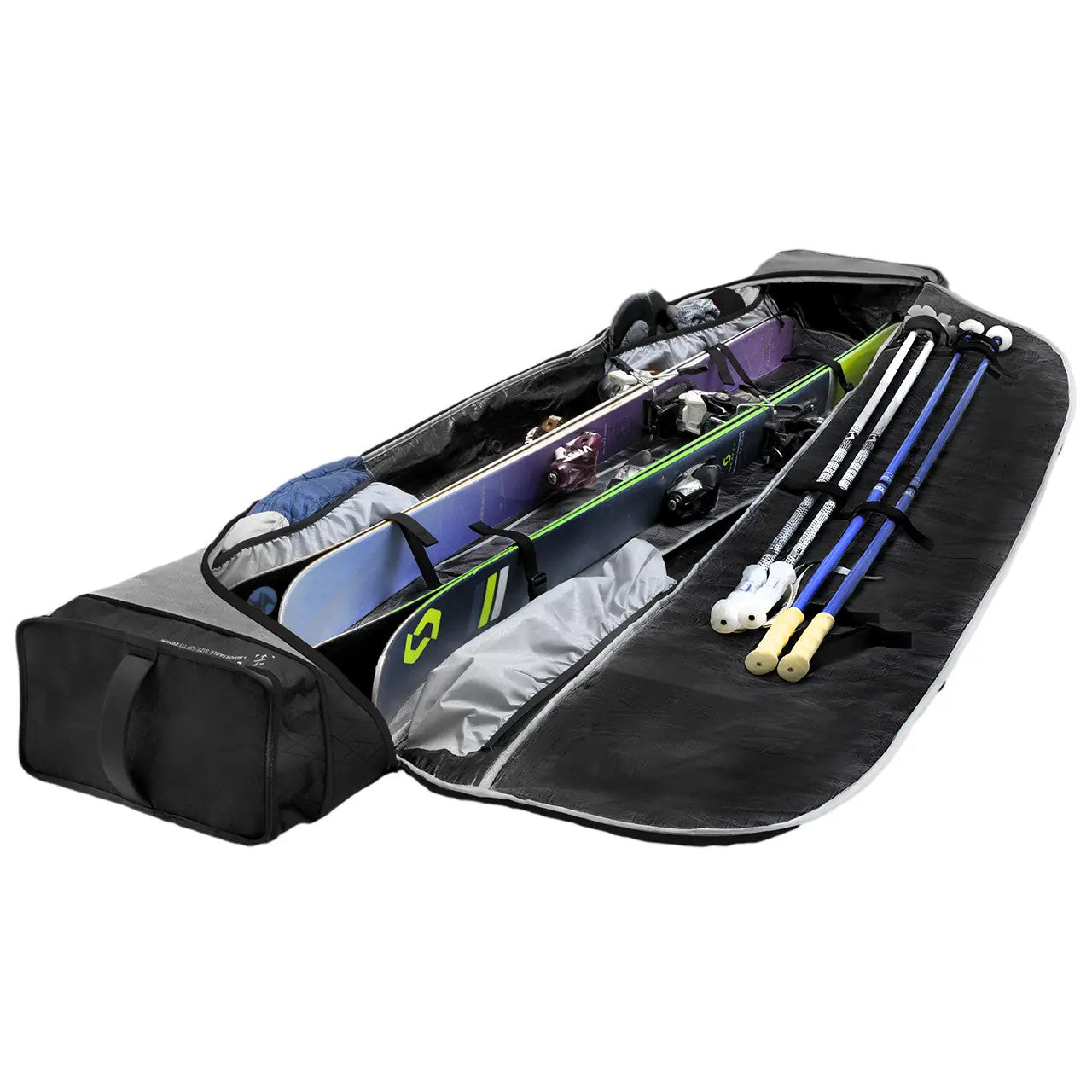 Kulkea - Kantaja Double Roller Ski Bag - Diamond Grey Black