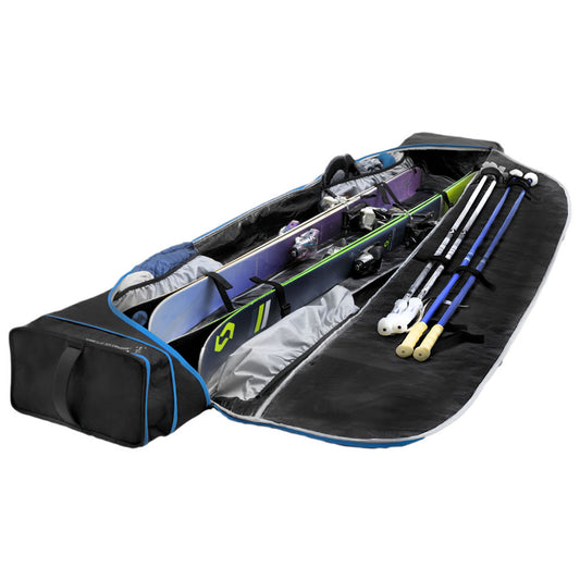 Kulkea - Kantaja Double Roller Ski Bag - Black Blue