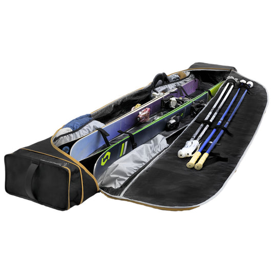 Kulkea - Kantaja Double Roller Ski Bag - Black Gold