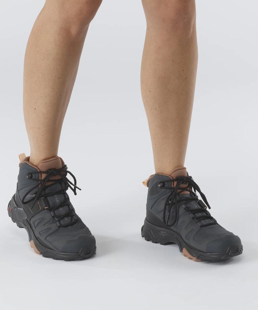 Salomon - X Ultra 4 Mid Gore-Tex - Women's - Ebony / Mocha Mousse / Almond Cream