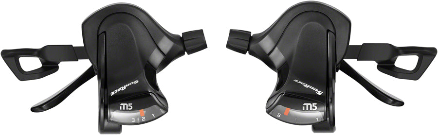 SunRace - M503 Flat Bar Trigger Shifter Set - 8-Speed, Dual Lever - Black