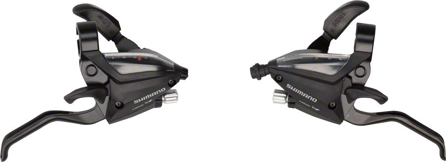 Shimano - ST-EF500 3 x 7-Speed Brake/Shift Lever Set Black - Black