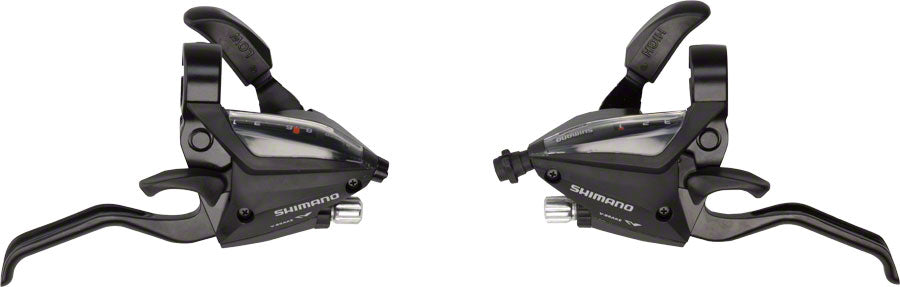 Shimano - ST-EF500 3 x 8-Speed Brake/Shift Lever Set Black - Black