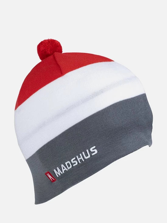 Madshus - Active Beanie - Red/White/Gray