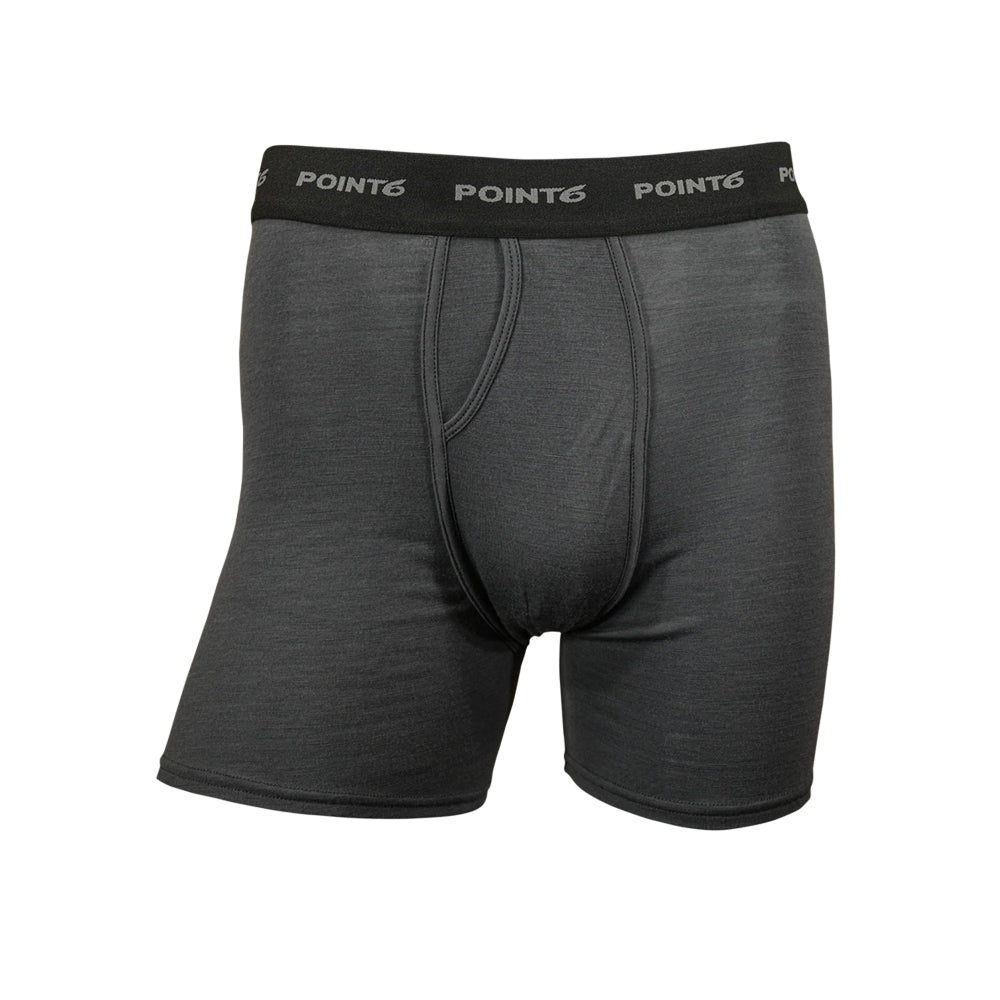 Point6 - Mens Merino Boxer Briefs - Charcoal