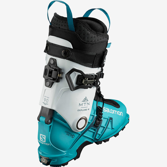 Salomon - MTN Explore Women's AT Boot - White Scuba Blue Mar