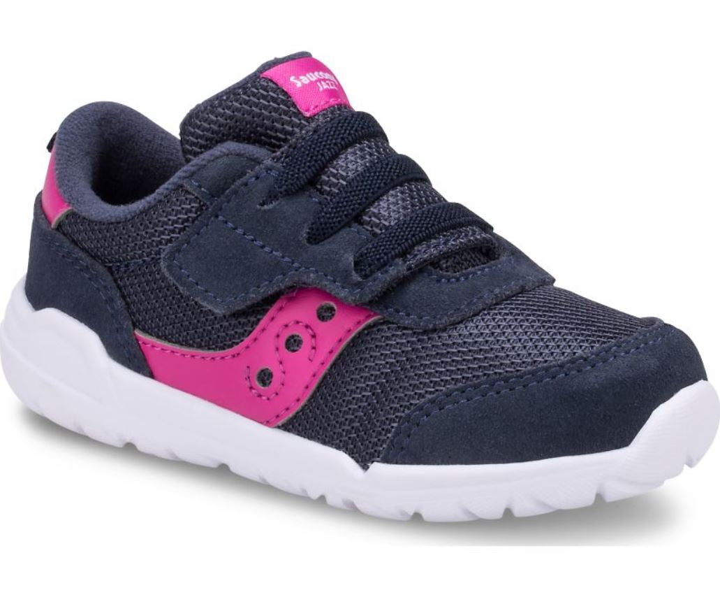 Saucony - Little Kids' Jazz Riff Sneaker - Navy/Magenta