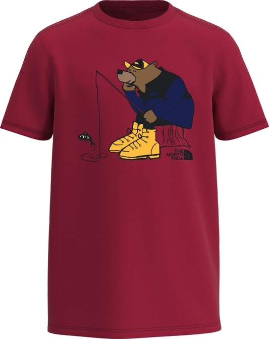 The North Face - Short Sleeve Graphic Tee - Boys' - TNF Light Grey Heather/Mr. Pink