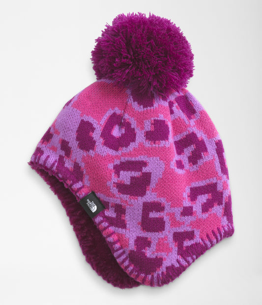 The North Face - Littles Faroe Beanie - Cabaret Pink Leopard Small Print