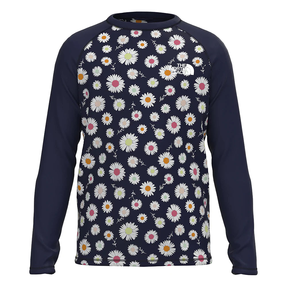 The North Face - Amphibious Long Sleeve Sun Tee Girls - Sharp Green Heather