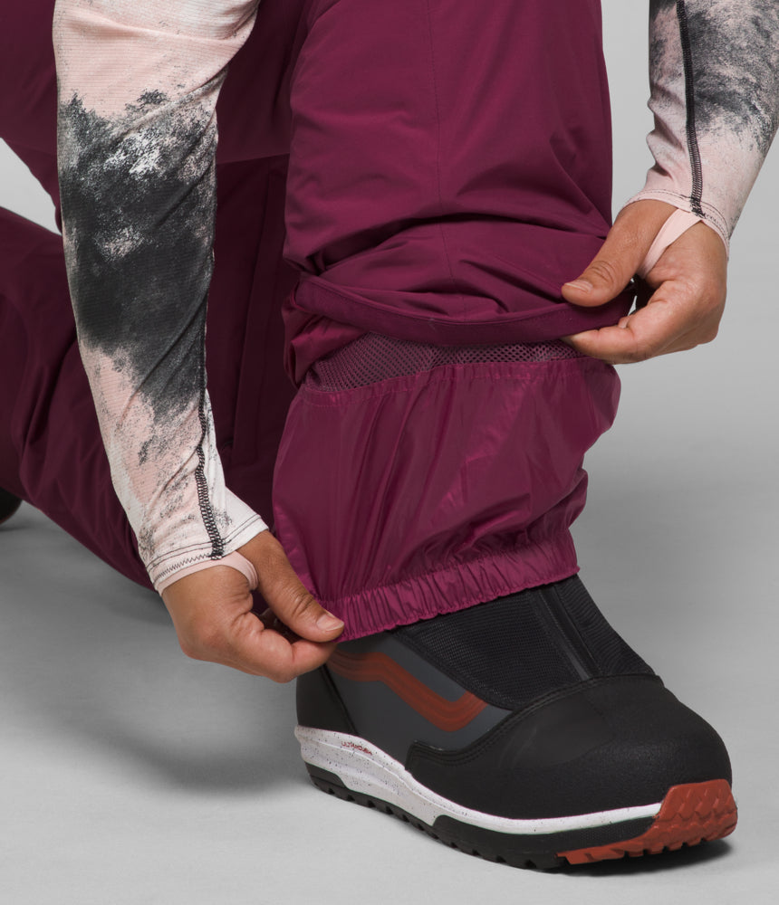 The North Face - Freedom Insulated Bib - Women's Plus - Topaz Tonal Mountainscape Print
