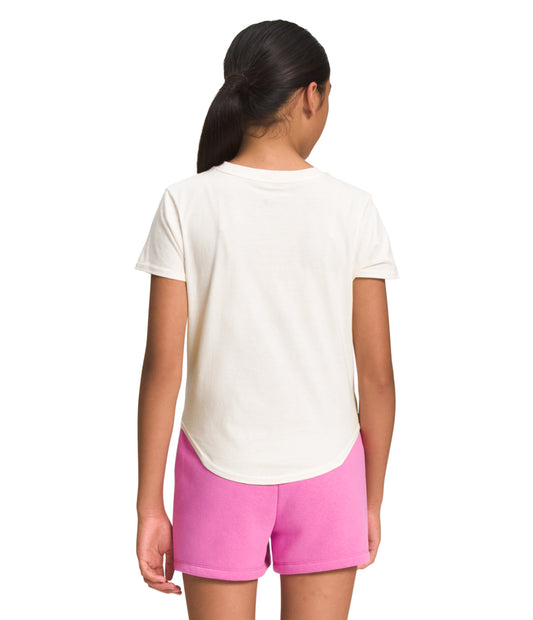 The North Face - Short Sleeve Graphic Tee - Girls' - Gardenia White/Lupine