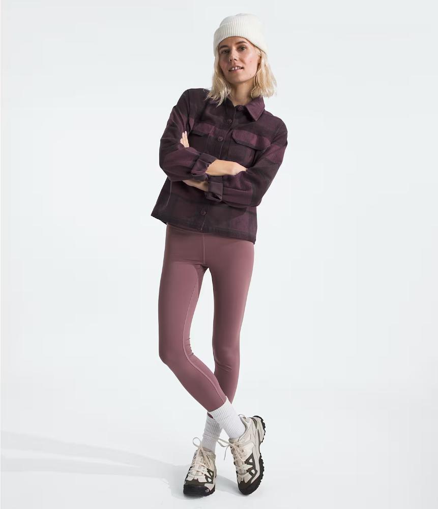 The North Face - Valley Flannel Shirt - Women's - Midnight Mauve Macro Small Plaid