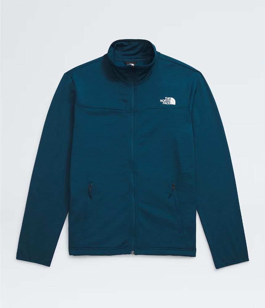 The North Face - Cedar Trail Grid Fleece Full Zip - Men's - Midnight Petrol