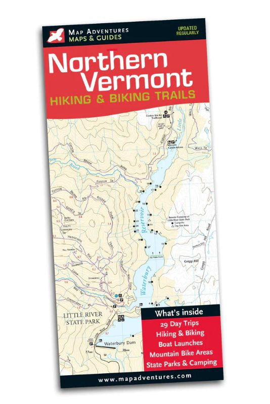 Map Adventures - Northern Vermont Mountains Map