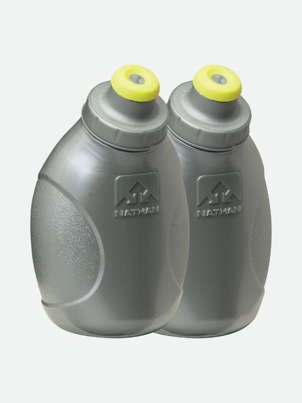 Nathan - Push-Pull Cap Flask 2 Pack - Silver