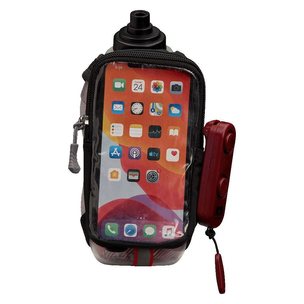 Nathan - SaferRun Speedview 18oz Insulated Flask - Black/Tigerlily
