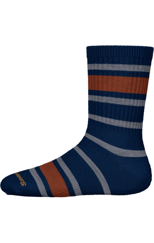 Smartwool - Hike Light Cushion Striped Crew - Kids' - Deep Navy