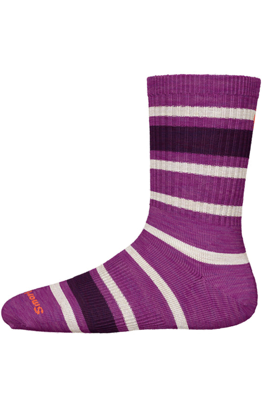 Smartwool - Hike Light Cushion Striped Crew - Kids' - Meadow Mauve