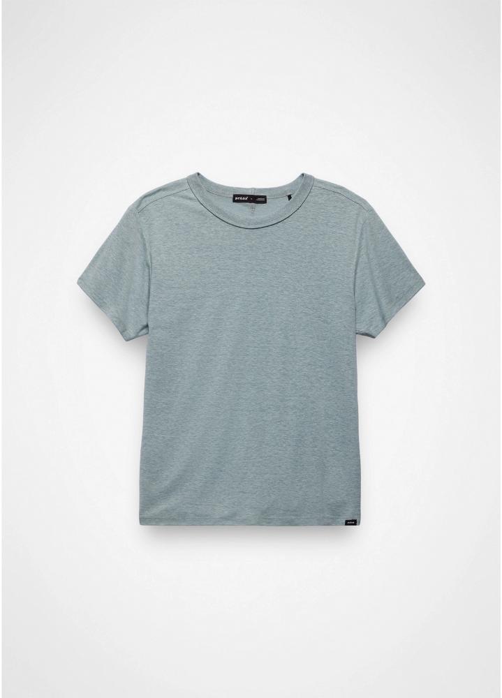 Prana - Cozy Up Short Sleeve Crew - Stormy Night Heather