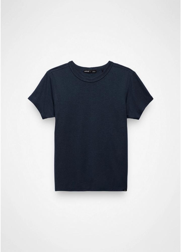 Prana - Cozy Up Short Sleeve Crew - Stormy Night Heather