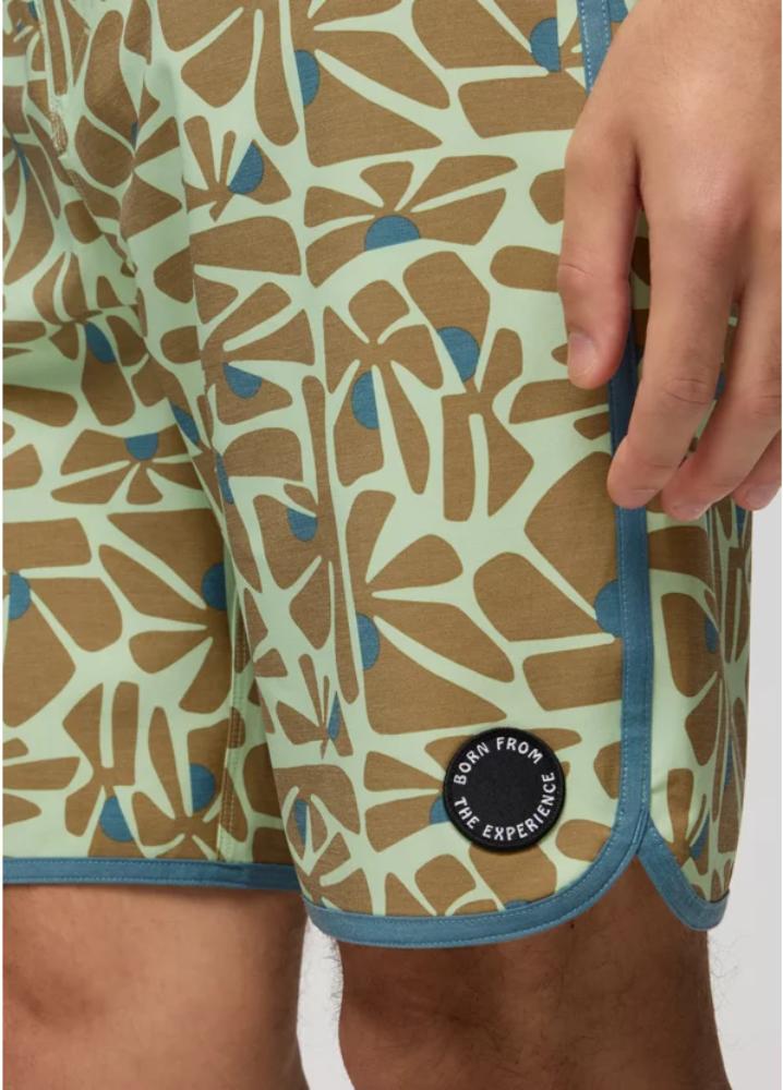 Prana - Vintage Boardshort - Bio Mint Retro Bloom