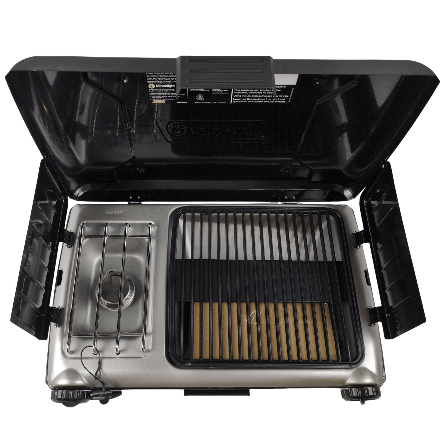 Coleman 2 in 1 Camping Grill/Stove Blk